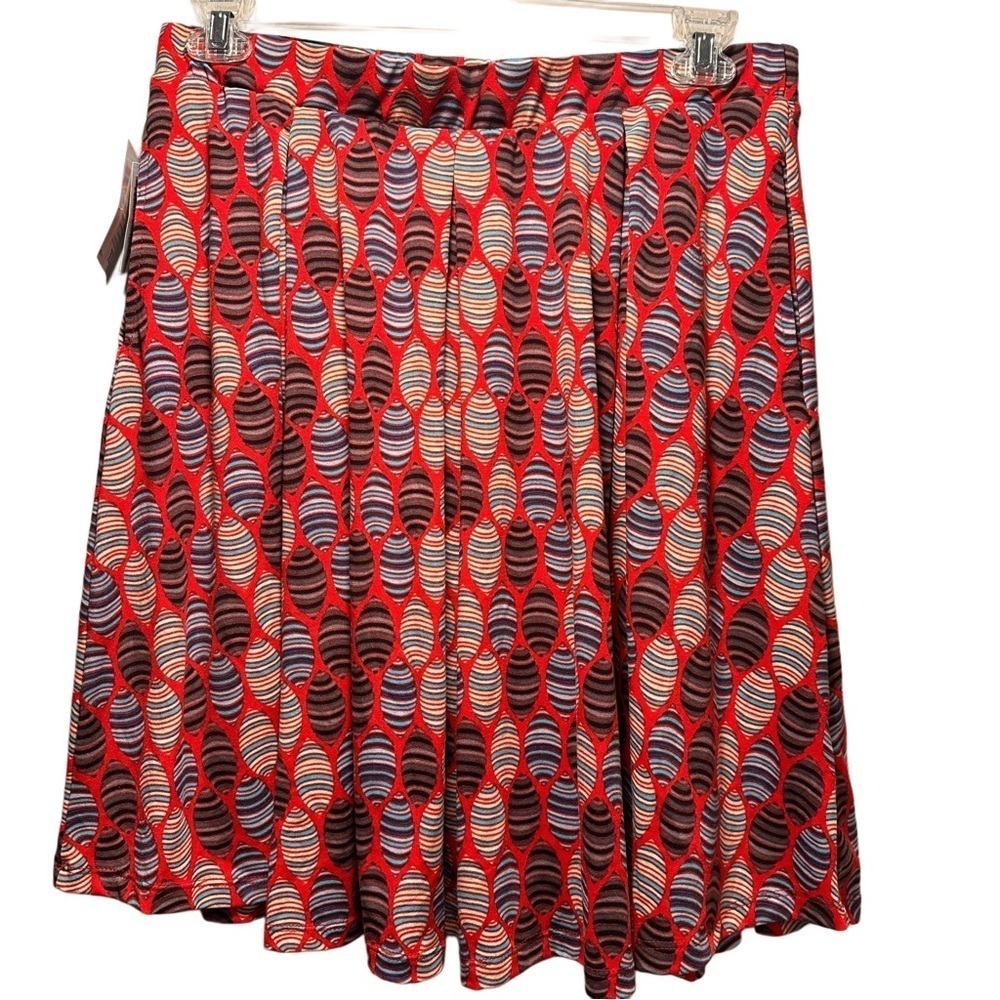 LuLaRoe Madison Pleated Skirt Extra Large 18-20 Hidden Pockets Soft Stretchy Mid - Picture 10 of 15